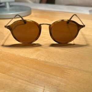 Ray Ban Round Fleck (Polished Brown Havana)